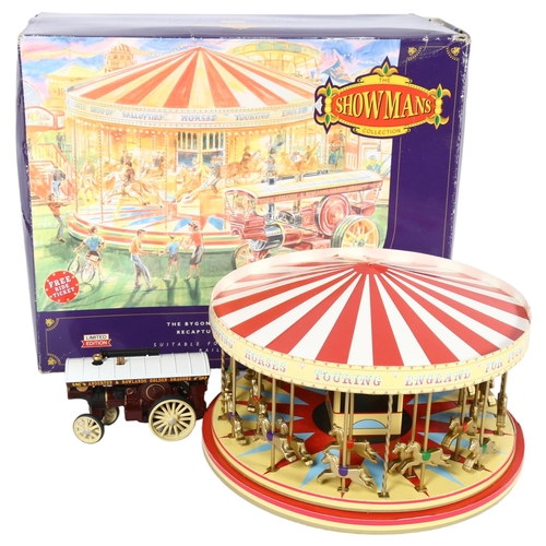 156 - Lledo, The Showman's Collection, model no. AR1002, Burrell Showman's steam wagon and cardboard carou... 