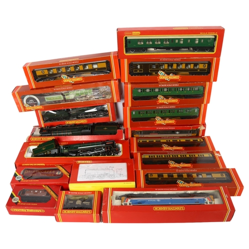 172 - HORNBY RAILWAYS - a quantity of OO gauge scale locomotives, tenders, and carriages, as well as sever... 