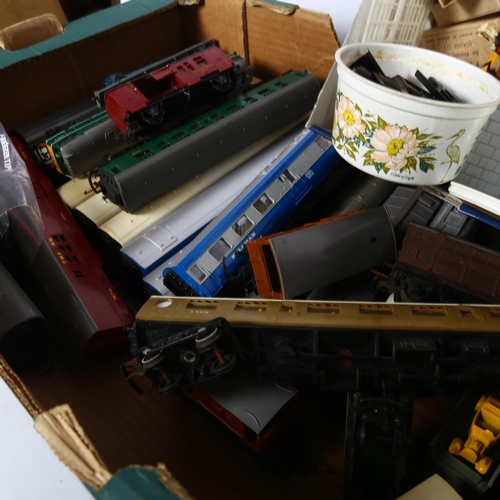 182 - TRI-ANG - a quantity of OO gauge coaches and goods wagons, various Hornby related accessories and as... 