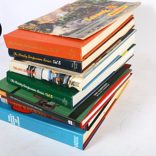 185 - A quantity of reference books associated with toy collecting, including The Hornby Companion Series ... 