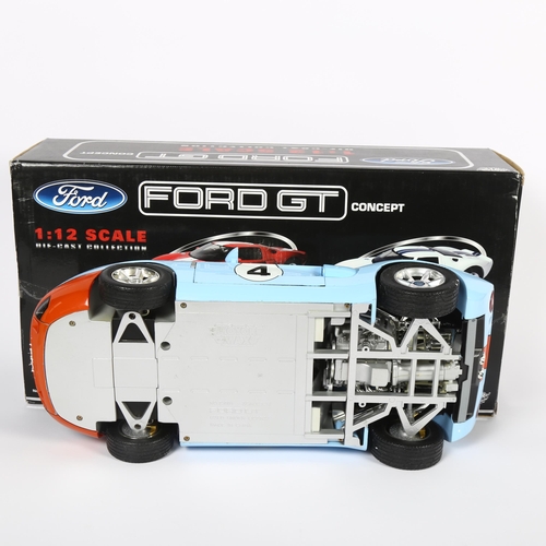 2 - FORD - a Ford GT Concept, 1:12 scale diecast vehicle, in original box, by Motor Max, no. 73001, box ... 