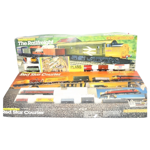 202 - HORNBY - a OO gauge electric train set, Red Star Courier, ref. R759, in original box, and a Hornby R... 