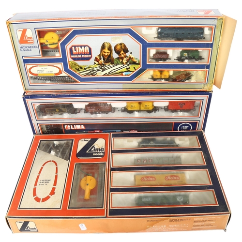 204 - LIMA - a group of 3 boxed OO gauge electric train sets, including set ref. 10607, which includes a L... 