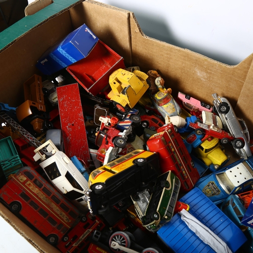 210 - A quantity of loose diecast vehicles and associated items, including a Corgi 1979 DC Comics Penguin ... 