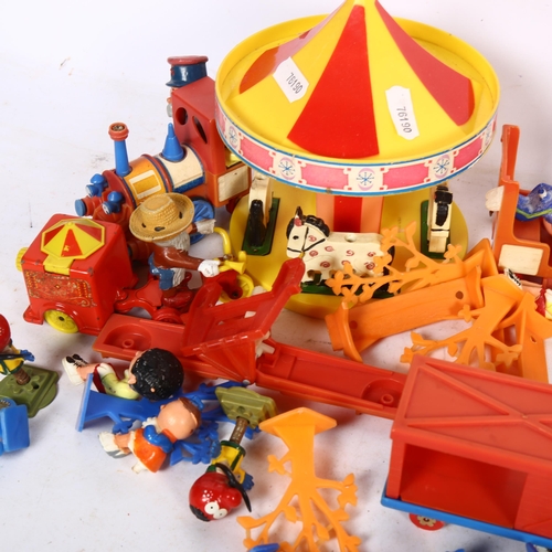 234 - MAGIC ROUNDABOUT - CORGI - a group of Vintage plastic Corgi Magic Roundabout vehicles, figures and o... 