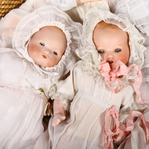 236 - ARMAND MARSEILLE - 2 similar Vintage dream baby dolls, by Armand Marseille of Germany, porcelain hea... 