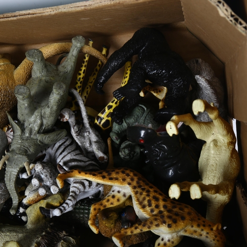 248 - A quantity of zoo related plastic animal figurines, including lions, tigers, chimpanzees, bears etc