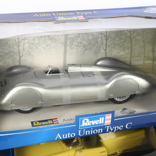 27 - REVELL - a group of 1:18 scale diecast models, in original boxes, some with associated display stand... 