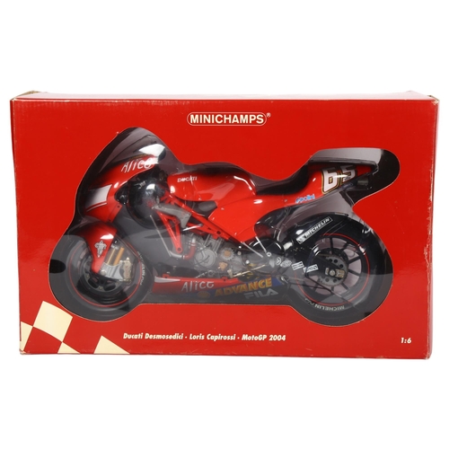 4 - MINICHAMPS - a Ducati Desmosedici, Loris Capirossi, MotoGP 2004, 1:6 scale, in original box