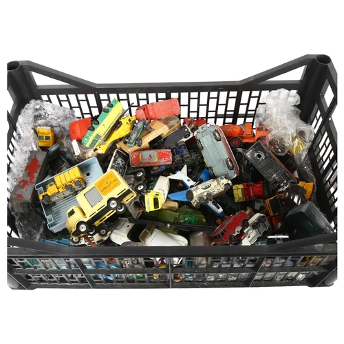 41 - A quantity of Vintage diecast vehicles, all loose and play worn, including such brands as Lesney, Co... 
