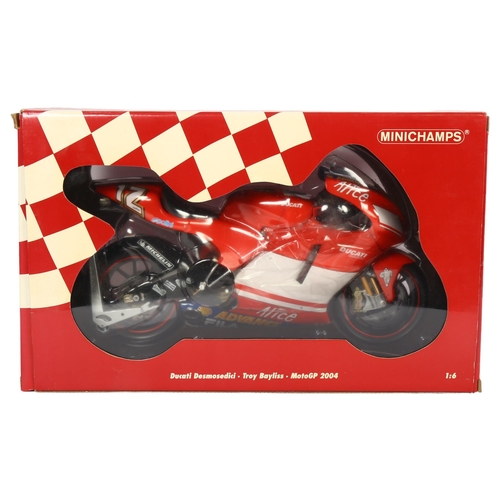 5 - MINICHAMPS - a Ducati Desmosedici, Troy Bayliss, MotoGP 2004, 1:6 scale model, complete in original ... 