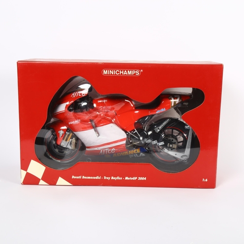 5 - MINICHAMPS - a Ducati Desmosedici, Troy Bayliss, MotoGP 2004, 1:6 scale model, complete in original ... 