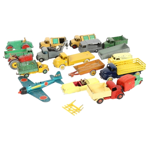 58 - DINKY TOYS - a group of various Dinky vehicles, including various trucks, lorries and associated veh... 