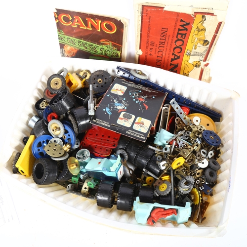 61 - MECCANO - a quantity of Meccano parts, accessories, and instruction manuals