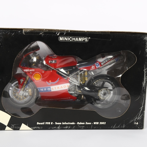 7 - MINICHAMPS - a Ducati 998 R, Team Infostrada, Ruben Xaus, World Superbikes 2002, 1:6 scale diecast m... 