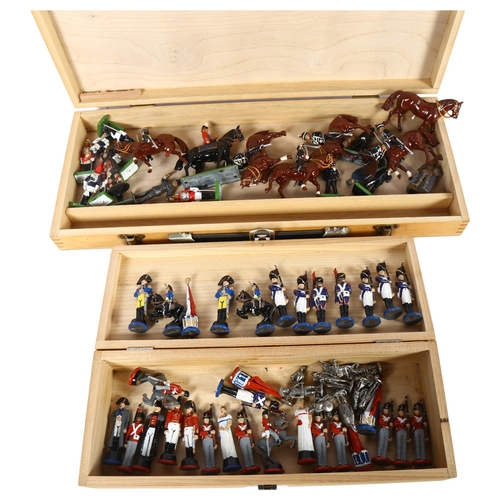 98 - THE WILLIAM BRITAINS COLLECTORS CLUB - a quantity of metal and lead figurines, both by Britains Ltd ... 