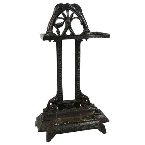 265 - A Victorian style cast-iron stick stand, H65cm