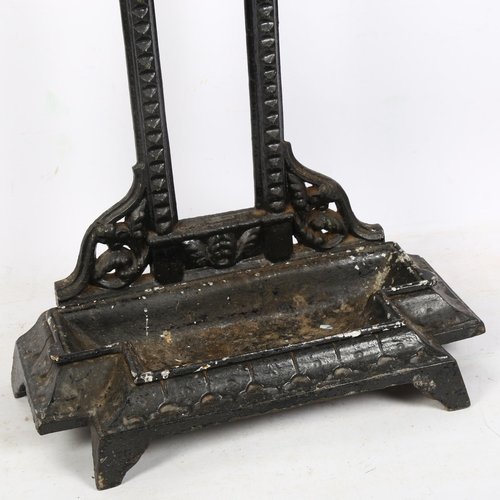 265 - A Victorian style cast-iron stick stand, H65cm