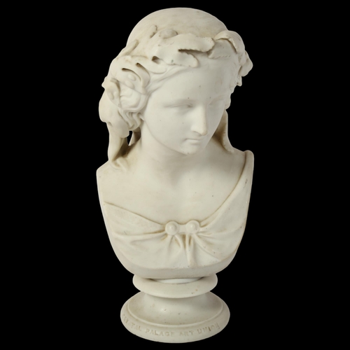 271 - A Copeland Parian Ware bust of Miranda, by W C Marshall RA, and impressed around the base Crystal Pa... 