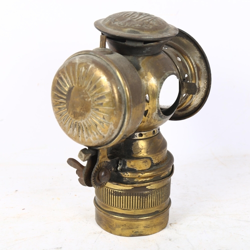 317 - HASSIA - a Vintage brass bicycle lamp, H19cm