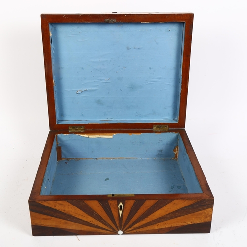 355 - A 19th century specimen wood box, W32cm