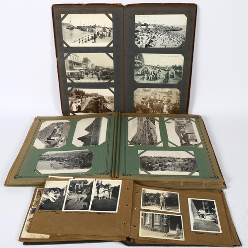 370 - 2 albums of Vintage topographical postcards, and an album of family photographs circa mid-1920s (3)