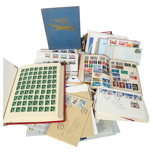 378 - A quantity of First Day Covers, various stamp albums etc (boxful)