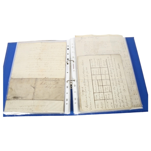 388 - A collection of family letters, and Agreements, generally all 19th century, including the Town Clerk... 