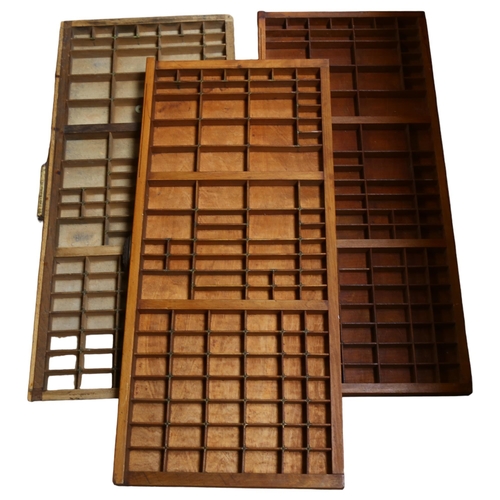 400 - 3 early 20th century printer's trays