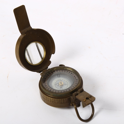 410 - ROSS, LONDON - a brass-cased compass