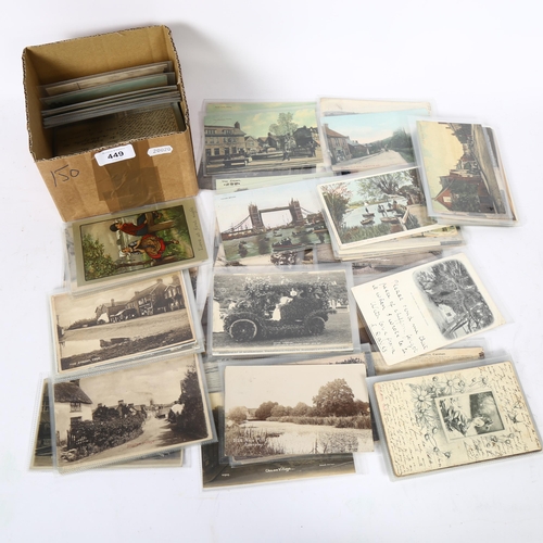 449 - Approx 150 Vintage topographical postcards