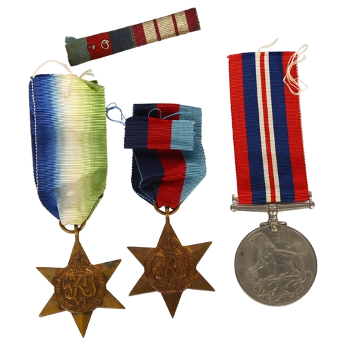 461 - A group of Second World War medals, including a George VI Star, and a George VI Atlantic Star and Wa... 