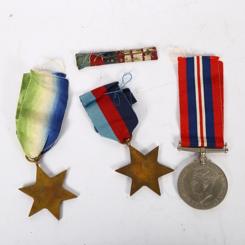 461 - A group of Second World War medals, including a George VI Star, and a George VI Atlantic Star and Wa... 