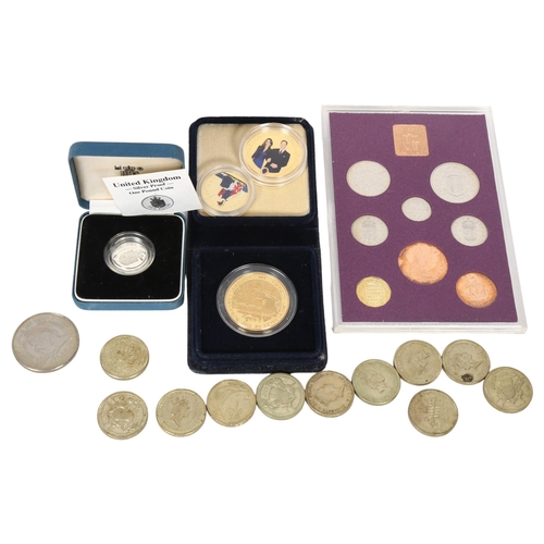 479 - A cased 1970 pre-decimal coins collector's set, 11 two pound coins, various dates including 1986, 19... 