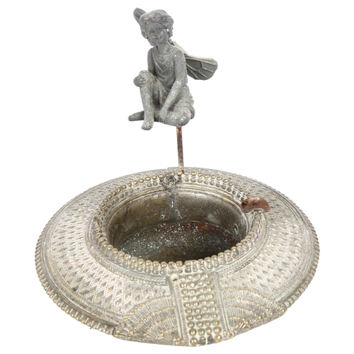 517 - An ornate African slave bangle converted into an ashtray, diameter 19cm