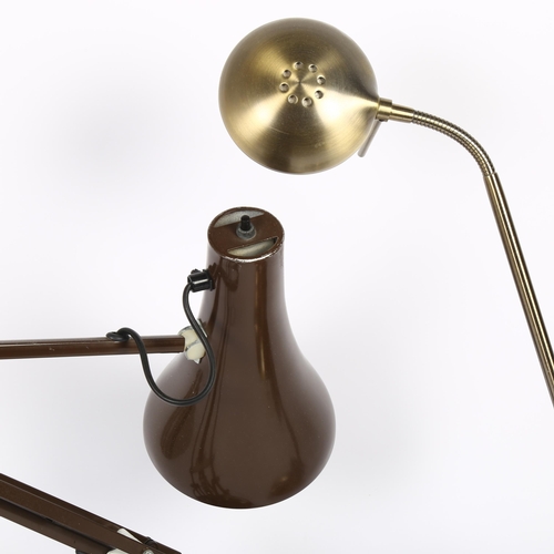 545 - ANGLEPOISE LIGHTING LTD - an anglepoise model 90 Vintage desk lamp, and a modern chrome adjustable t... 