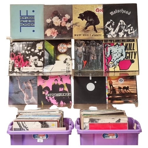 599 - A quantity of vinyl records, punk alternative 70s and early 80s, including such artists as Lou Reed,... 