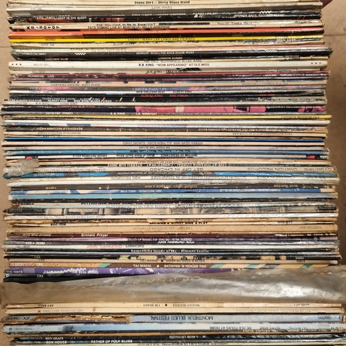 601 - A quantity of vinyl LPs, 60s blues, and rock and roll, including such artists as Woody Guthrie, Etta... 