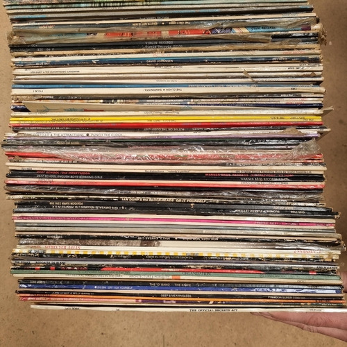 602 - A quantity of vinyl LPs, punk alternative 70s and early 80s in genre, including such artists as Reck... 
