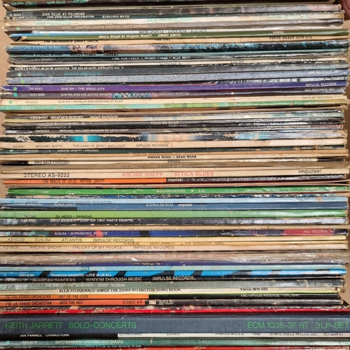 603 - A quantity of vinyl LPs, jazz related in genre, including such artists as Don Ellis, Son Ra, Keith J... 