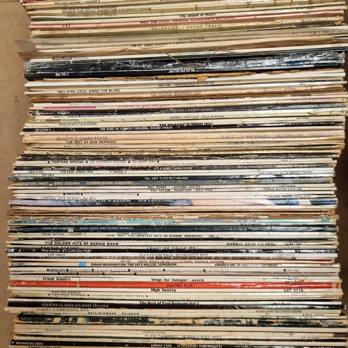 607 - A quantity of vinyl records, various genres, including such artists as Johnnie Cash, Jimi Hendrix, S... 