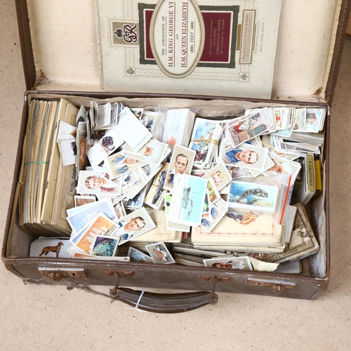 821 - Cigarette card albums, and loose cards