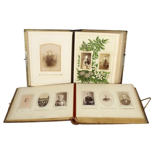 659 - 2 Victorian gilded and tooled leather carte de visite albums