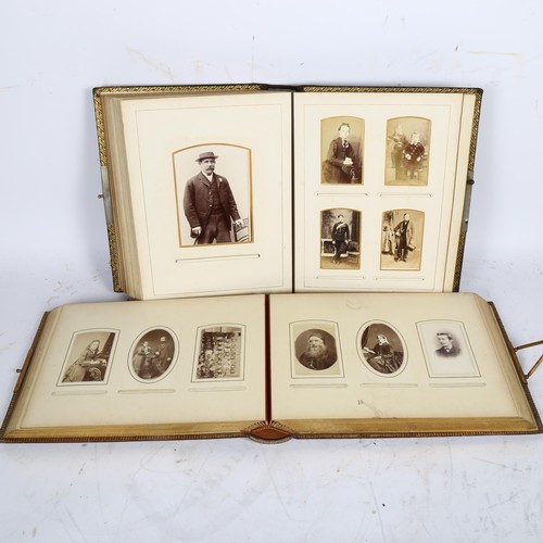 659 - 2 Victorian gilded and tooled leather carte de visite albums