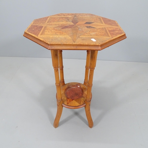 2053 - A New Zealand Kauri and specimen wood tilt-top occasional table, probably by William Norrie, circa 1... 