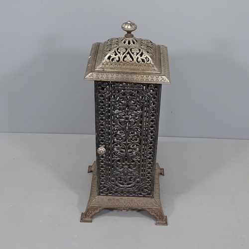 2283 - An antique cast iron station heater, lacking fittings. Height 85cm.