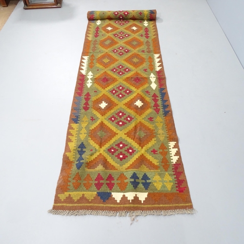 2302 - A Maimana Kilim runner. 301x79cm.