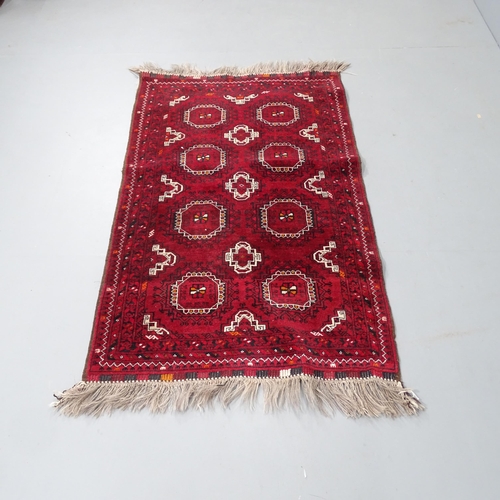 2341 - A red-ground Buchara rug. 146x90cm.