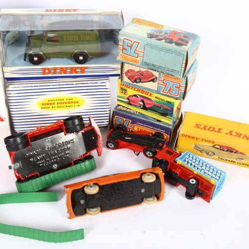 74 - A quantity of Dinky toys, including Supertoys 963BLAWKNOX heavy tractor in box, various others boxed... 