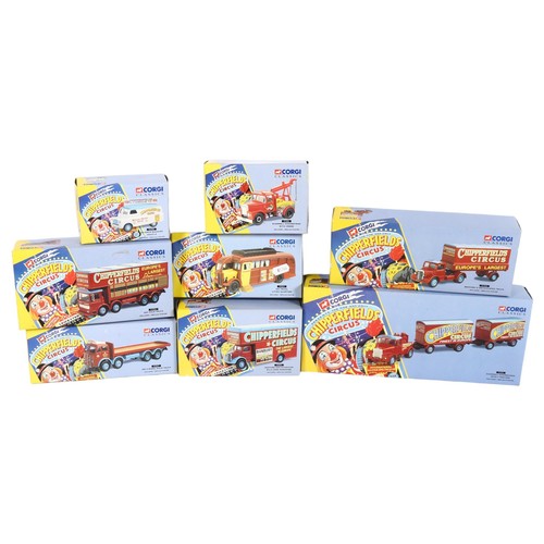 77 - Corgi classics / Chipperfield circus - A group of diecast vehicles, including models 97957 ERF truck... 